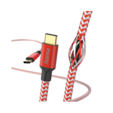 Cablu alimentare Hama 00201560, USB-C male - USB-C female, 1.5 m, White-Red