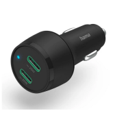 Incarcator auto Hama 00201632, 2x USB-C, 45W, Black