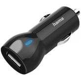 Incarcator auto Hama 00201635, USB-A, 12W, Black