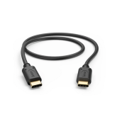 Cablu Hama 00201582, USB-C male - USB-C female, 0.5 m, Black