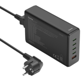 Alimentator Hama GaN, 4 x USB-C, 1 x USB-A, 240 W, Black