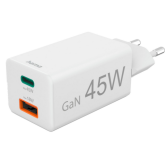 Incarcator retea Hama 00201993, 1 x USB-A, 1 x USB-C, 20 V, 3 A, 45 W, White