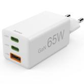 Incarcator retea Hama 00201996, 1 x USB-A, 2 x USB-C, 20 V, 3.25 A, 65 W, White