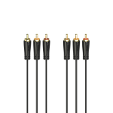 Cablu audio Hama 00205150, 3x RCA - 3x RCA, 1.5m, Black