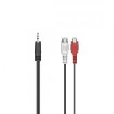 Cablu audio Hama 00205185, 2x RCA - 3.5mm jack, 0.1m, Black