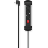 Prelungitor Hama 00223102, 3 x Schuko, 3 m, Black