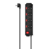 Prelungitor Hama 00223122, 4x Shucko, 1.4m, Black