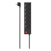 Prelungitor Hama 00223158, 6 Shucko, 1.4m, Black