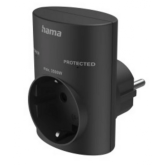 Priza Hama 00223322, 1x Socket, Black
