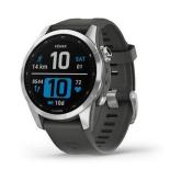 SmartWatch Garmin Fenix 7S Standard Edition, 1.3inch, Curea silicon, Silver-Graphite