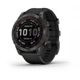 SmartWatch Garmin Fenix 7 Sapphire Solar Edition, 1.3inch, Curea silicon, Carbon Grey-Black