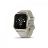 SmartWatch Garmin Venu Sq 2 Music Edition, 1.41inch, Curea Silicon, French Gray-Cream Gold