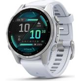 SmartWatch Garmin Fenix 8, 1.3 inch, Curea silicon, Silver-Whitestone