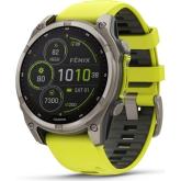 SmartWatch Garmin Fenix 8, 1.3 inch, Curea silicon, Amp Yellow-Graphite