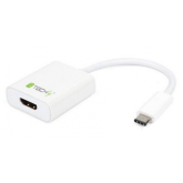 Adaptor Techly 020409, HDMI female - USB-C male, White