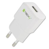 Incarcator retea Techly 022373, 1x USB, 2.1A, White