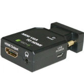 Adaptor Techly 026517, VGA + Audio - HDMI, Black