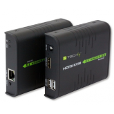 Extender KVM Techly 028214, Black