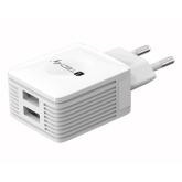 Incarcator retea Techly 102932, 2x USB, White