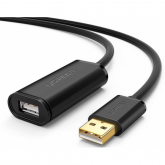 Cablu Ugreen 10319, USB 2.0 male - USB 2.0 female, 5m, Black