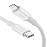 Cablu de date Ugreen US171, USB-C - Lightning, 1m, White