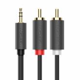 Cablu audio Ugreen 10513, 3.5mm jack male - 2x RCA male, 5m, Black