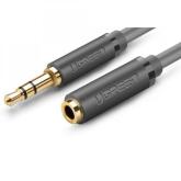 Cablu audio Ugreen AV118, 3.5mm male - 3.5mm female, 2m, Gray