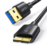 Cablu Ugreen US130, USB-A male - micro USB-B male, 2 m, Black
