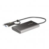 Adaptor Startech 109B-USBC-HDMI, USB-C/USB-A - 2x HDMI, Black