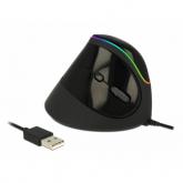 Mouse Optic Delock 12597, USB, Black