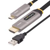 Cablu Startech 145B-USBC-HDMI4K-AOC, USB-C male - HDMI male + USB-A male, 9.15m, Black