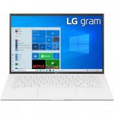 Laptop LG Gram 14Z90P, Intel Core i5-1135G7, 14inch, RAM 8GB, SSD 256GB, Intel Iris Xe Graphics, Windows 10, White