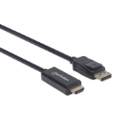 Cablu Manhattan 152662, DisplayPort male - HDMI male, 1 m, Black
