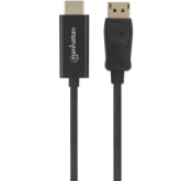 Cablu Manhattan 153195, DisplayPort male - HDMI male, 1 m, Black