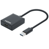 Adaptor Manhattan 153690, HDMI female - USB-A male, Black
