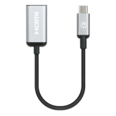 Adaptor Manhattan 153706, USB-C male - HDMI female, Gray