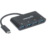 HUB USB Manhattan 162746, 4 x USB 3.2 gen 1, Black