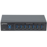 HUB USB Manhattan 164405, 7 x USB-A, Black