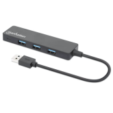 Hub USB Manhattan 164900, 4 x USB 3.2 gen 1, Black
