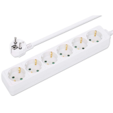 Prelungitor Manhattan 168304, 6 x Sockets, White