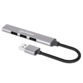HUB USB Manhattan 168427, 4 x USB 2.0, 1 x USB 3.2 gen 1, Gray