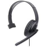 Casca cu microfon Manhattan 179874, USB 2.0, Black