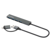 Hub USB Manhattan 181006, 4 x USB 3.2 gen 1, Gray