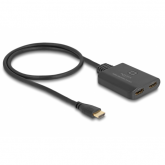 Cablu Delock 18645, 2x HDMI female - 1x HDMI male, 0.5m, Black