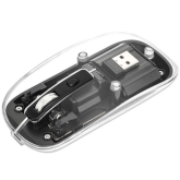 Mouse Optic Manhattan 190268, USB Wireless, Transparent