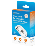 Mouse Optic Manhattan 190275, USB Wireless, White
