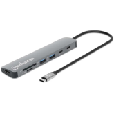 Docking Station Manhattan 7-in-1 190442, Gray