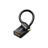Cablu Ugreen 20134, HDMI female - micro HDMI male, 0.2 m, Black