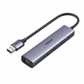 Hub USB Ugreen CM473 5-in-1, 4x USB 3.2 gen 1 + 1x USB-C, Gray