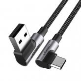 Cablu de date Ugreen US176, USB - USB-C, 1m, Black